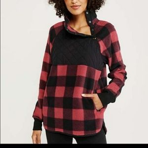Abercrombie and Fitch Assymetrical Snap Up Fleece